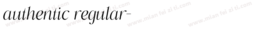 authentic regular字体转换